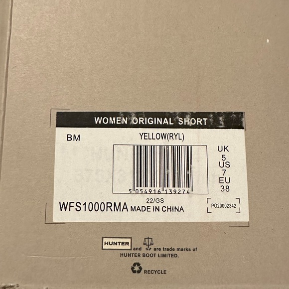 Hunter Boots Original Short Yellow - Picture 3 of 9